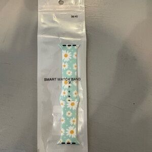 Floral Smartwatch Band - Green and White